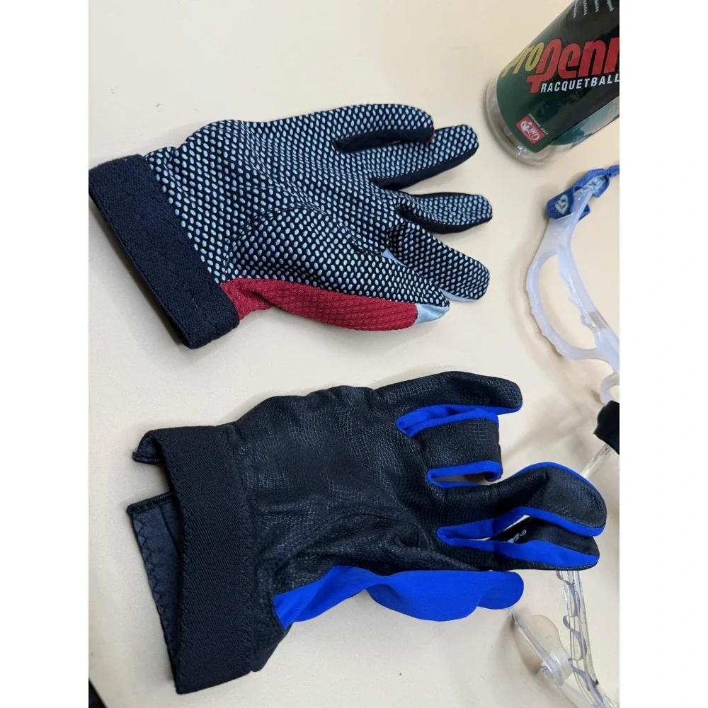 Wilson Head Penn Racquetball Gear Lot Eyewear Goggles Medium Gloves Balls Set